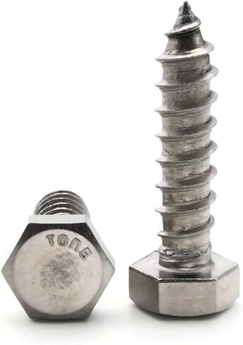 مسامير Hex Lag 18-8 من الفولاذ المقاوم للصدأ-3/8 "× 5" Qty-25 in Saudi Arabia