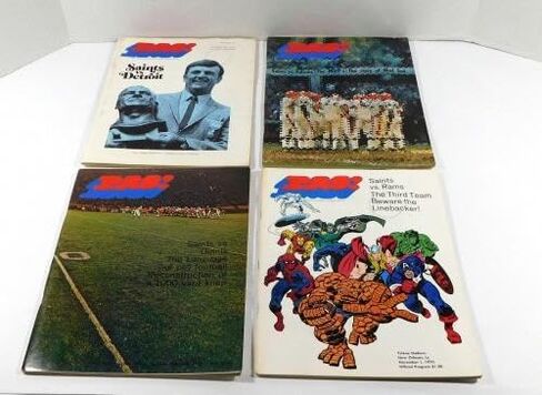 الكثير من (8) مختلفة 1970 برامج كرة القدم New Orleans Saints NFL مع Marvel - NFL in Saudi Arabia