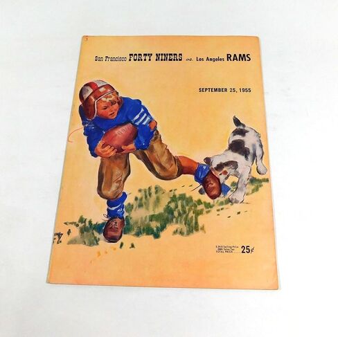 1955 لوس أنجلوس رامس في برنامج San Francisco 49ers NFL لكرة القدم 9-25-55-برامج اتحاد كرة القدم الأميركي in Saudi Arabia
