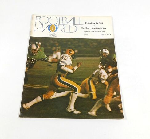 1974 جنوب كاليفورنيا صن في فيلادلفيا بيل WFL Football Program 8-21-74-برامج اتحاد كرة القدم الأميركي in Saudi Arabia