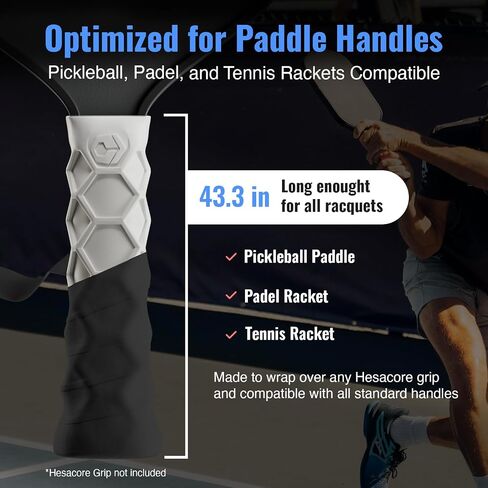 Hesatac Overgrip Tape – for Pickleball, Padel & Tennis – Made for Hesacore Grips – Sweat Absorbing, Soft, Anti-Slip, Stretchable Overgrip in Saudi Arabia