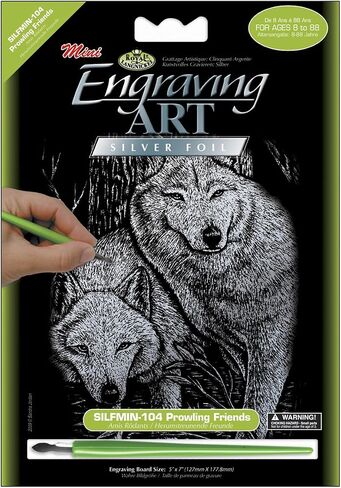 Royal Brush Silver Foil Engraving Dolphin Reef Art Mini Kit, 5" by 7" in Saudi Arabia