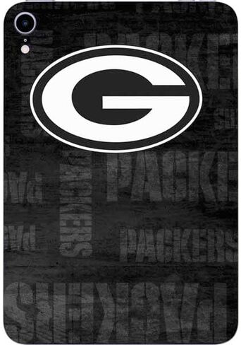 Skinit Skinit Tablet Sweat متوافق مع iPad Mini (2021) - NFL Green Bay Packers بالأبيض والأسود. in Saudi Arabia