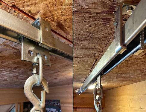 6 Pack Channel Trolley Track Intermediate Support Hanger Bracket for All 1-5/8" Strut Channel, Heavy-Duty Trolley Track Hanger Bracket in Saudi Arabia