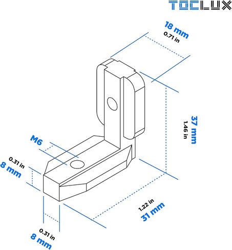 10 Sets Black 4040 Interior Corner Connector Kit – L-Shape Inside Bracket with Screws for 40 Series Aluminum Extrusion Rail, 8mm T Slot Extruded Aluminum Accessories in Saudi Arabia