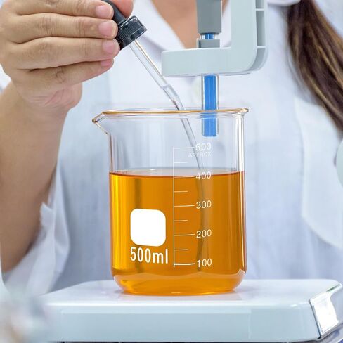 Jetec 5 Pieces Borosilicate Glass Lab Beaker with Stirring Rod, 4 Sizes of 50/100/250/500 ml Thick Glass Beakers for Science Lab Chemistry Supplies in Saudi Arabia