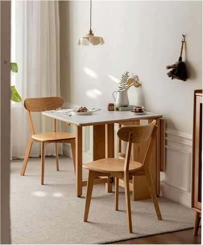 (Set of 2 pcs) Dining Chair FAS Grade Oak Made in North America Dirt-Free Solid Table Living Room Simple and Natural 46.5 * 54 * 80cm in Saudi Arabia