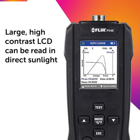 FLIR PV48 - TESTER SOLAR PANES و I -V منحنى مع قياسات درجة الحرارة - مصممة لتقييم الحد الأقصى للطاقة وكفاءة الألواح الشمسية in Saudi Arabia
