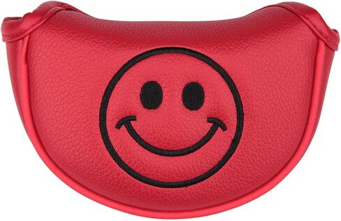 Golf Club Small/Mid Mallet Putter Head Cover Harf Mallet Cover Soft Leather with Embroidery Magnetic Closure in Saudi Arabia