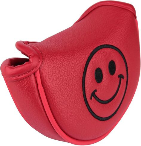 Golf Club Small/Mid Mallet Putter Head Cover Harf Mallet Cover Soft Leather with Embroidery Magnetic Closure in Saudi Arabia