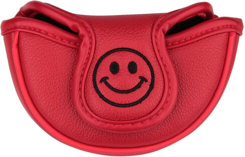Golf Club Small/Mid Mallet Putter Head Cover Harf Mallet Cover Soft Leather with Embroidery Magnetic Closure in Saudi Arabia