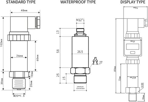 مستشعر الضغط -0.1-100MPA LCD مرسل الضغط 4-20MA 0-10V الناتج M20*1.5 محول مستشعرات الضغط على ماء زيت الهواء (0-10BAR 4-20MA) in Saudi Arabia