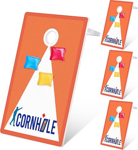 Weysat 4 Pack Cornhole Trophy Acrylic Cornhole Tournament Award Funny Medals Bulk Plaques Team Prize Gifts for Team Events Sports Contest Competition in Saudi Arabia