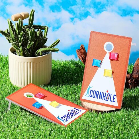 Weysat 4 Pack Cornhole Trophy Acrylic Cornhole Tournament Award Funny Medals Bulk Plaques Team Prize Gifts for Team Events Sports Contest Competition in Saudi Arabia
