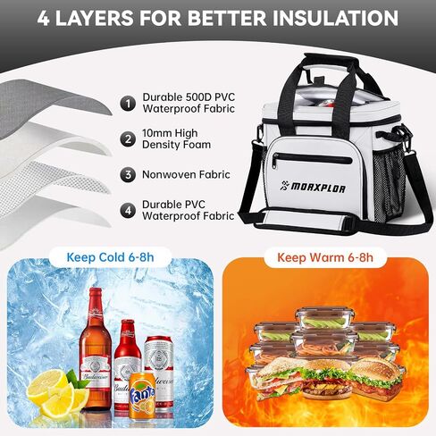 Golf Cart Cooler with Magnetic Lid，12-Can Insulated Soft Cooler Bag Collapsible for Golf Cart,Golf Accessories,Lunch Cooler Insulated Lunch Bag with Adjustable Shoulder Strap in Saudi Arabia