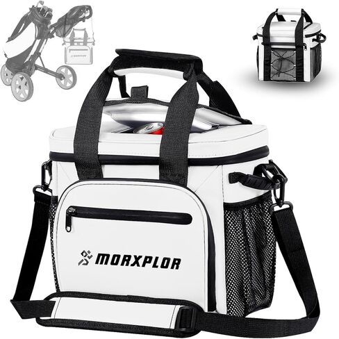 Golf Cart Cooler with Magnetic Lid，12-Can Insulated Soft Cooler Bag Collapsible for Golf Cart,Golf Accessories,Lunch Cooler Insulated Lunch Bag with Adjustable Shoulder Strap in Saudi Arabia