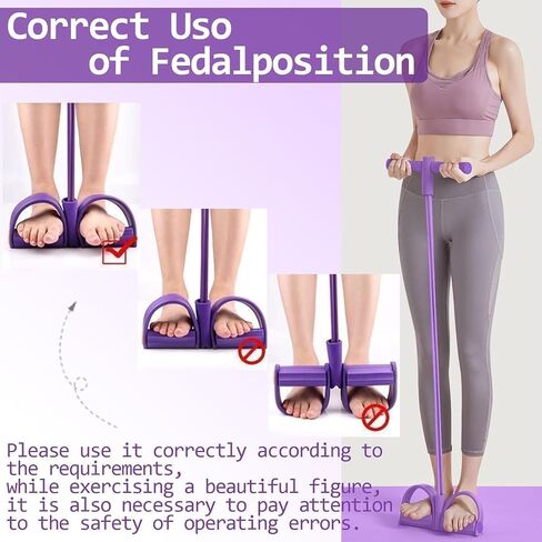 Multifunctional 6 Tube Elastic Yoga Resistance Bands for Waist Arm Leg Stretching, Affordable Training Aid, Latest Upgrade Sit Up Exercise Equipment for Women Men (Purple) in Saudi Arabia