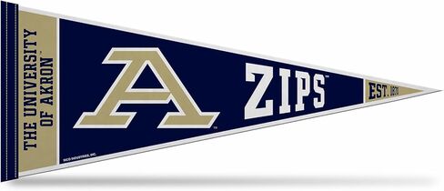 Rico Industries NCAA University of Akron Zips 12" x 30" Felt Wall Décor Pennant - Great for Home/Bed Room/Man Cave Décor in Saudi Arabia