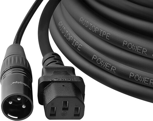 Audiopipe 33Ft Siamese Cable AC Power & XLR Microphone Cable (EX-PROX-SIM-10) with 14AWG Power Wire and 23AWG Audio Cable, Pure Copper, Heavy Duty, for Studios, Pro Sound, DJ's in Saudi Arabia
