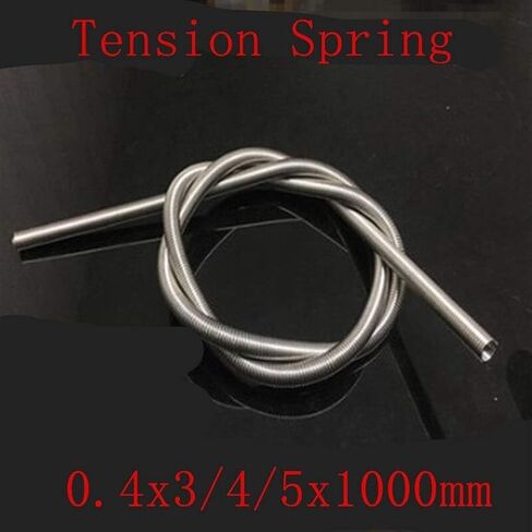 Spring, Tension Spring ,Extension Springs, Extension Spring,1Pc 0.4 * 3/4/5 * 1000mm Stainless Steel Tension Spring,Wire Diameter 0.4mm Out Diameter 3mm/4mm/5mm Length1000mm, Springs Accessories(0.4X4 in Kuwait