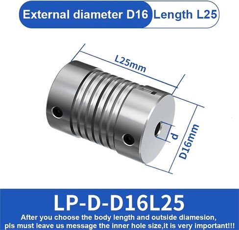 قارن الربيع LP-D-D16L25 زنك سبيكة مرنة رمح المحرك الدوار اقتران 4 مم 5 مم 8 مم 10 مم LP 1PCS (4mmx4mm) in Saudi Arabia