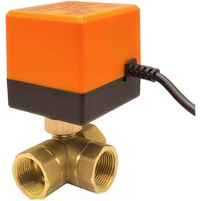 1/2 "3 اتجاهات صمام الكرة الآلية DN15 Threee-wire نقطتين التحكم النحاس النحاس صمام الكرة الكهربائية 220V 12V 24V (24VDC) in Kuwait