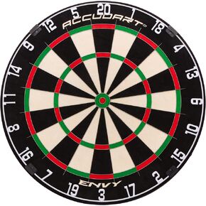 Accudart Envy Bristle Dartboard - 360 ° Pro -Glide Number Ring - نظام محاذاة Rota -X الدقيق - مستويات مستويين لمحاذاة مثالية - قسط الكيني سيسال in Kuwait