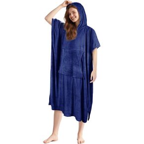 Tirrinia Surf Poncho Changing Towel with Hood, Quick Dry Microfiber Wetsuit Changing Robe for Surfing Beach Swim Pool Water Sports, Oversized in Saudi Arabia