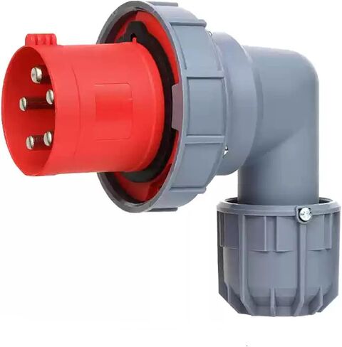 IEC60309 Waterproof Industrial Connector Right Angle Plug 5Pin 63A 380V-415V 3P+N+E Flame Retardant IP67 in Saudi Arabia