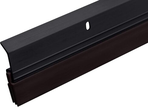 Brown Heavy Duty Silver Triple Seal Door Sweep for Gaps up to 1" Made in USA V-62T-BR (3 FT Long) in Kuwait