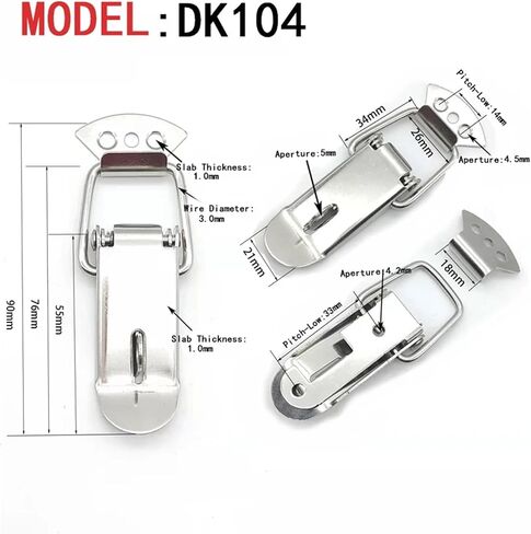 201 STELL FETUL SPRING SPRING DRIPCERCY TOUR TOUND BOX LOCKING TOGGLE ALCKIN in Kuwait
