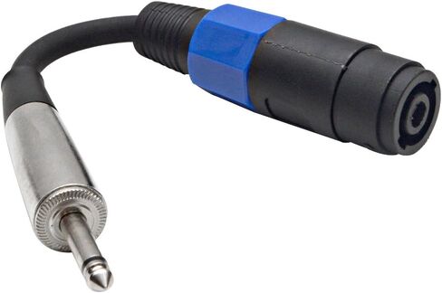 Seismic Audio - 2 Pack - 1/4" TS Male to Speakon Adapter Patch Speaker Cable in Saudi Arabia