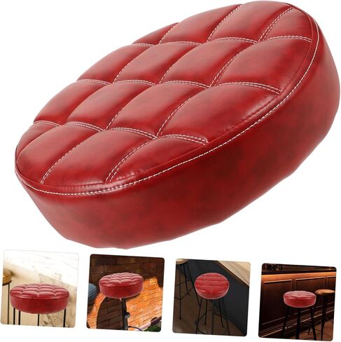 Round PU Chair Seat Replacement Cushion Soft Sponge Bar Stool Pad for Home Kitchen Detachable and Easy to Clean Anti-Slip Design in Saudi Arabia