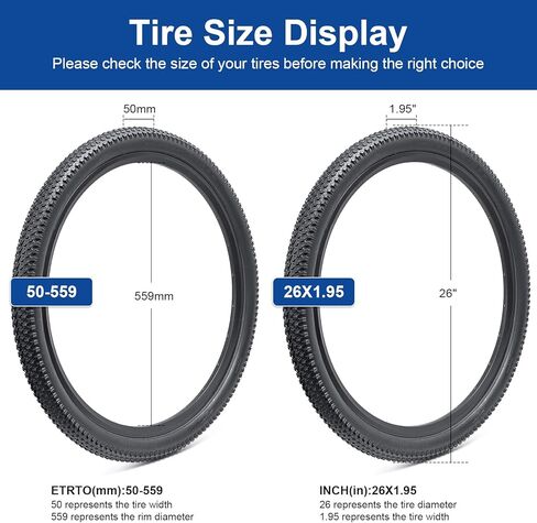 26x1.95 (50-559) إطار الدراجة 26 بوصة دراجة مناسبة لـ 26x1.90 26 × 1.95 26x2 in Saudi Arabia