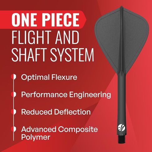 طلقة! Darts Flight Deck One Piece One Dart Flight and Shaft System ، انحرافات مخفضة ، طائرة طائرة ورقية أسود (350 ميكرون) متوفرة في مجموعة من 3 in Saudi Arabia