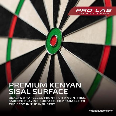 Accudart Envy Bristle Dartboard - 360 ° Pro -Glide Number Ring - نظام محاذاة Rota -X الدقيق - مستويات مستويين لمحاذاة مثالية - قسط الكيني سيسال in Kuwait