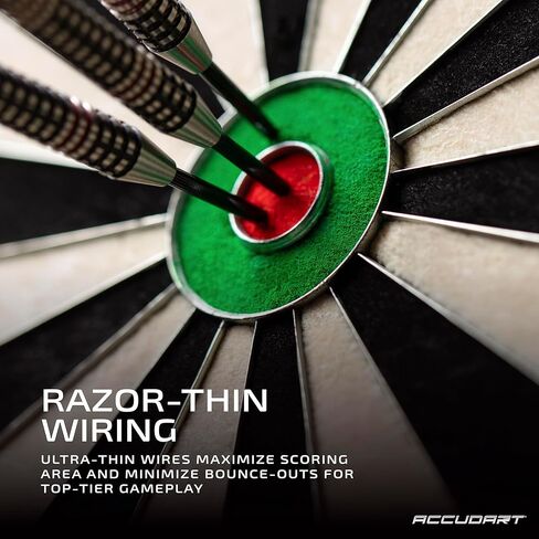Accudart Envy Bristle Dartboard - 360 ° Pro -Glide Number Ring - نظام محاذاة Rota -X الدقيق - مستويات مستويين لمحاذاة مثالية - قسط الكيني سيسال in Kuwait