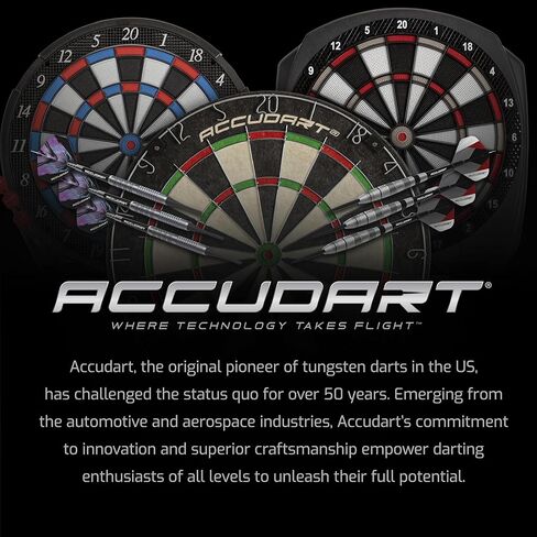 Accudart Envy Bristle Dartboard - 360 ° Pro -Glide Number Ring - نظام محاذاة Rota -X الدقيق - مستويات مستويين لمحاذاة مثالية - قسط الكيني سيسال in Kuwait