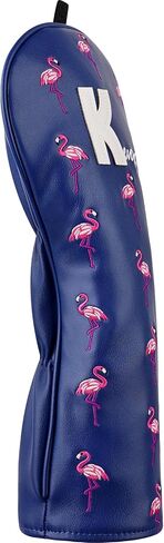 Tropical Flamingo Golf Head Covers - Stylish, Funny, Tour Quality Golf Club Cover - Premium Embroider Synthetic Leather Golf Headcover Blue/Pink in Saudi Arabia