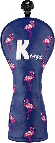 Tropical Flamingo Golf Head Covers - Stylish, Funny, Tour Quality Golf Club Cover - Premium Embroider Synthetic Leather Golf Headcover Blue/Pink in Saudi Arabia