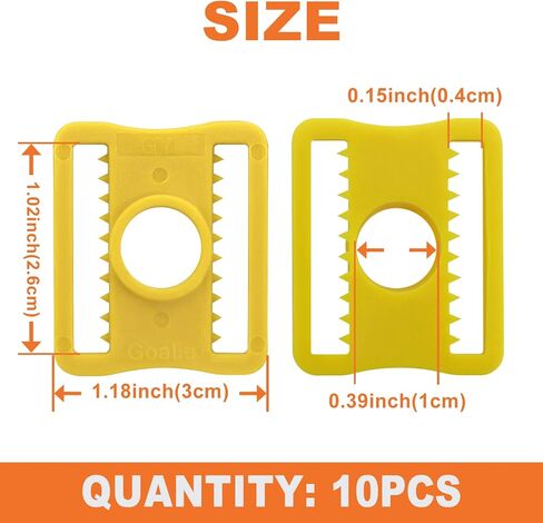 GY Hockey Moal Mask Mask Clips 10 Pack - 3 × 2.6 سم (1.18 × 1.02 بوصة) - أبازيم خوذة بديلة من البلاستيك (PC) لخوذات مرمى الهوكي الجليدية in Saudi Arabia