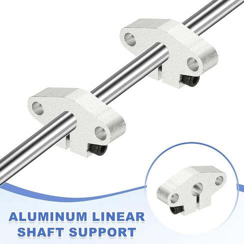 Meccanixity SHF8 Aluminium ROD ROD RAIN SUFT ، 8 مم معرّف خطية الدقة الدعم الدعم لدعم RILE ROD LINEAR LINEAR PACK 2D ، حزمة 2 in Kuwait