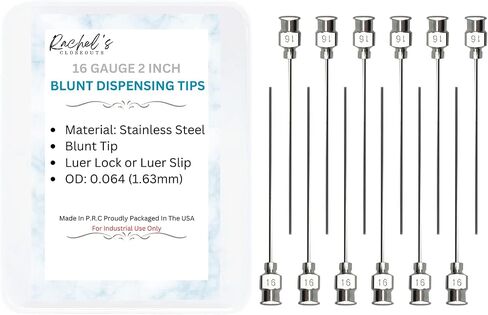 Rachel's Closeouts 12 حزم من 10 Gauge Needle 2 بوصة الفولاذ المقاوم للصدأ تلميح إبرة الإبرة الصناعية الإبرة | Luer Lock Needle | إبر المحقنة | in Kuwait