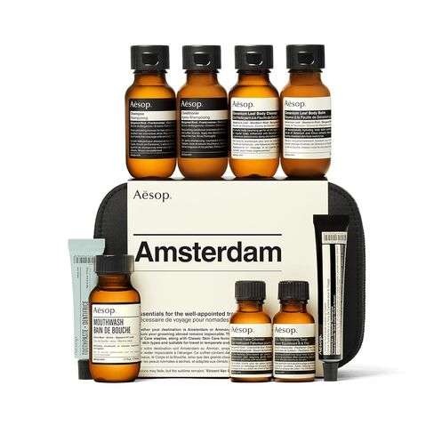 Aesop Amsterdam Travel Kit | Unisex Luxury Skincare & Haircare Set for Travel | TSA-Approved in Kuwait