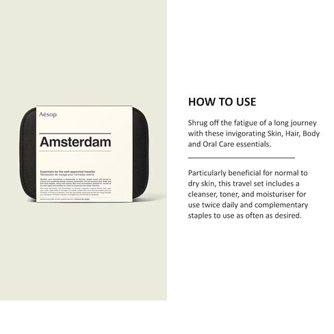 Aesop Amsterdam Travel Kit | Unisex Luxury Skincare & Haircare Set for Travel | TSA-Approved in Kuwait