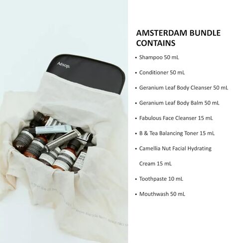 Aesop Amsterdam Travel Kit | Unisex Luxury Skincare & Haircare Set for Travel | TSA-Approved in Kuwait