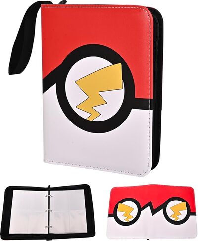 4 رابط بطاقات تداول الجيب ، موثق مجموعة بطاقات مقاومة للماء مع 50 ورقة قابلة للإزالة ل 400 بطاقة تخزين ، كتاب حامل البطاقات لـ TCG ، MTG (أحمر) in Kuwait