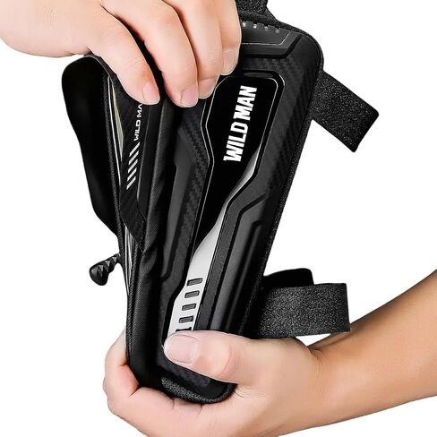 WILD MAN Bike Bags Bicycle Front Frame Bag for Cycling Waterproof Tube Bag Cycling Pouch Bike Phone Holder Mount Compatible with Phones Under 6.8"(M20,Black) in Saudi Arabia