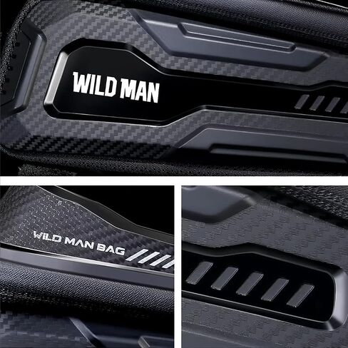 WILD MAN Bike Bags Bicycle Front Frame Bag for Cycling Waterproof Tube Bag Cycling Pouch Bike Phone Holder Mount Compatible with Phones Under 6.8"(M20,Black) in Saudi Arabia
