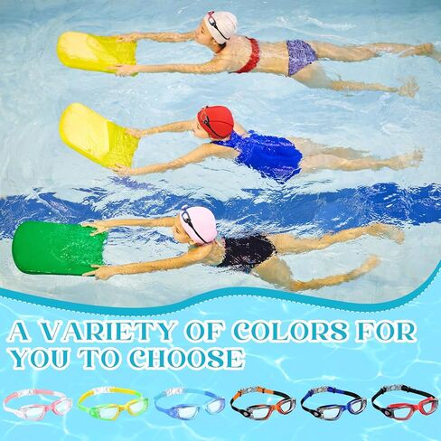 Leitee 6 Pack Kids Swimming Goggles Anti Fog Helproof Swegmles Goggles Bulk with Clip Clip و Ear Plugs for Child Boy Girl in Saudi Arabia